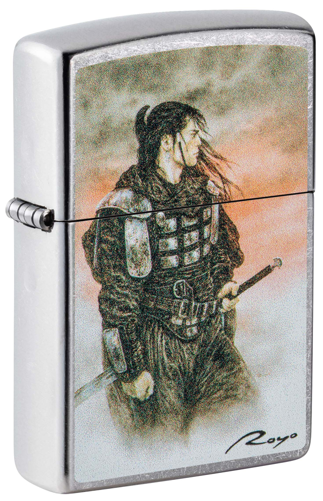 Зажигалка ZIPPO Luis Royo с покрытием Street Chrome, латунь/сталь, серебристая, 38x13x57 мм