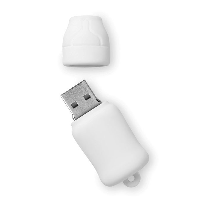 Tailor made USB in 2D design in 1 PVC colour.  Delivery time: ca. 5 weeks. Sample production takes 1 week and after approval of the photos the deliver